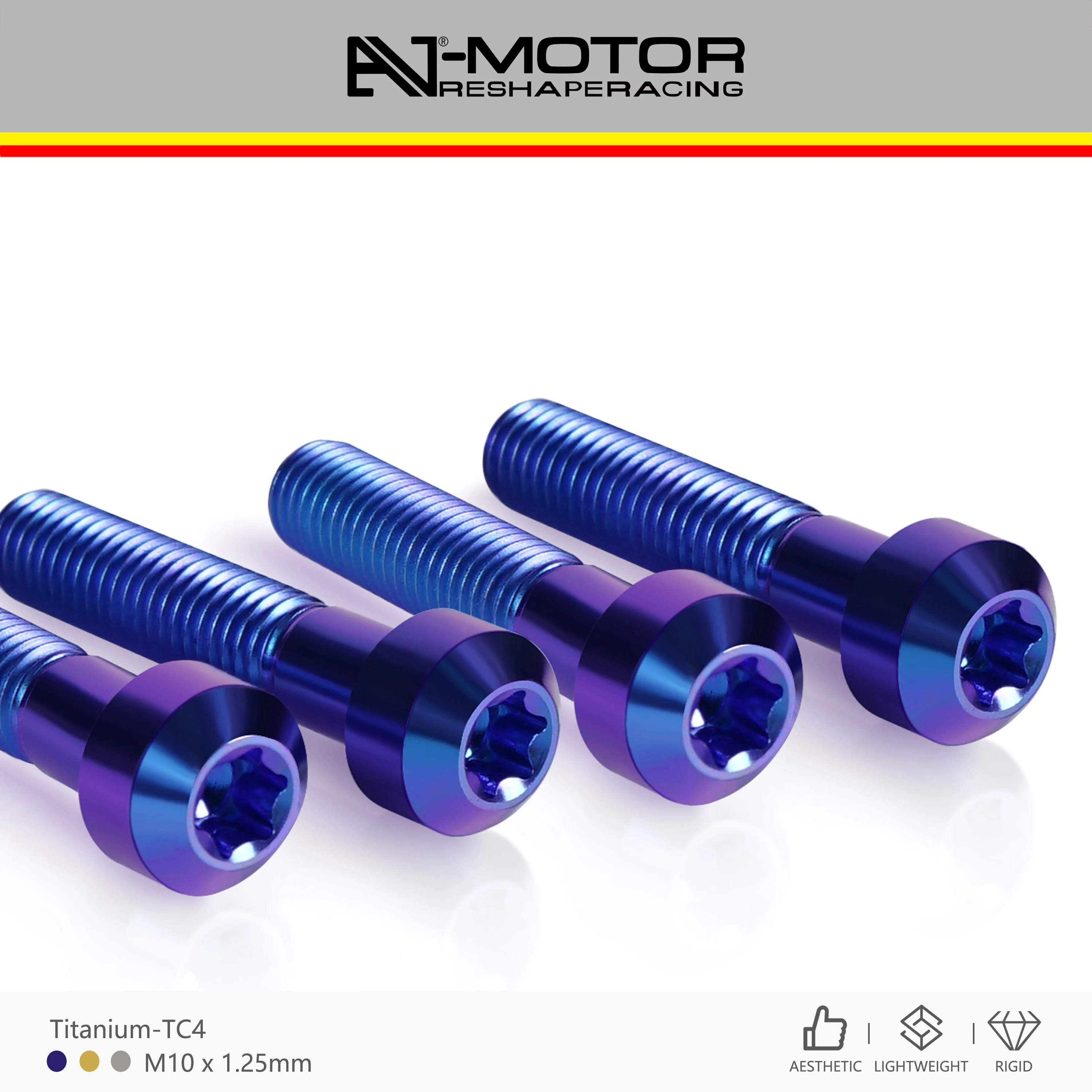 AJ-MOTOR Motorcycle Front Brake Caliper Titanium Alloy Screws for Street Triple 765/765RS/1200RS Street Triple 1200RR