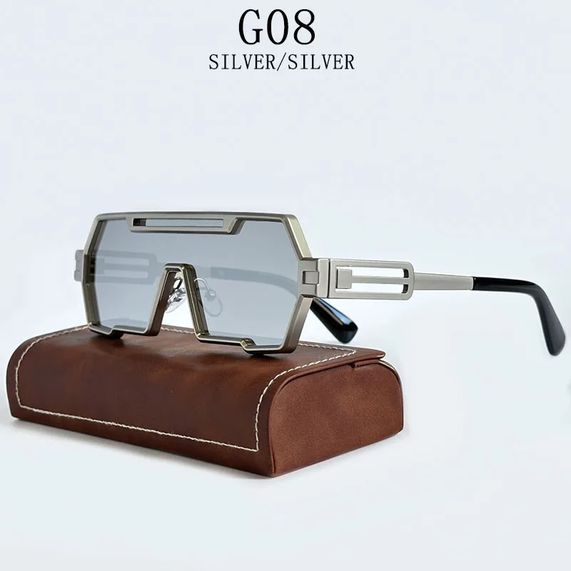 Heavy Metal Steampunk Sonnenbrille Für Männer Platz Vintage Punk Mode Gläser Retro Gafas De Sol Hombre Lunette De Soleil Homme – Detail 10