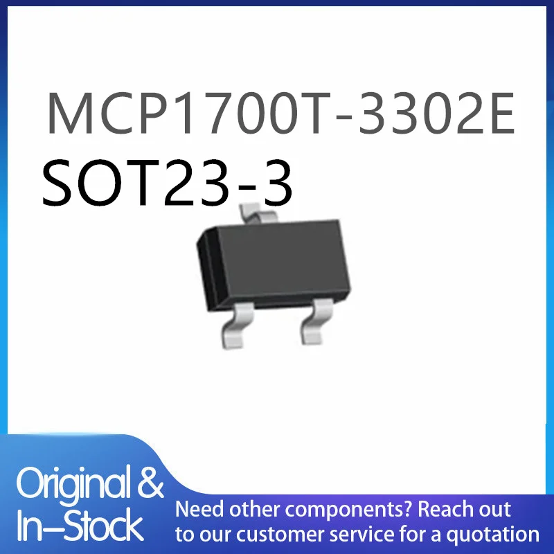 (50piece)100% New MCP1700T-3302E MCP1700T MCP1700 CS... sot23-3 Chipset