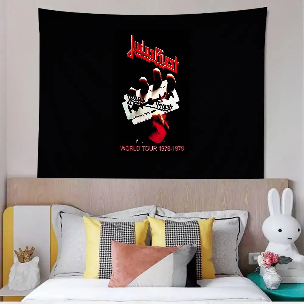 J-Judas P-Priest Cartoon Tapestry Art Science Fiction Room Home Decor Wall Hanging Home Decor