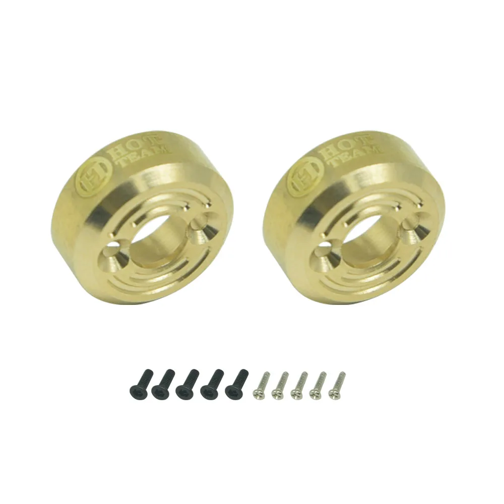 Hot Team Hobby Brass Rear Hubs Weight for Axial 1:30 SCX30 Ford Bronco AXI-2048 / SCX30 Jeep Wrangler AXI-2261 Upgrades Parts