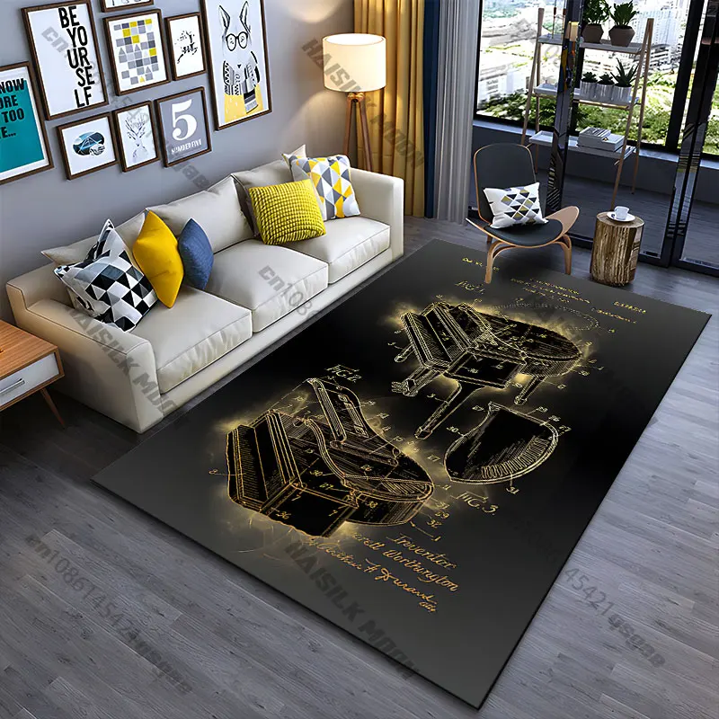 Grand piano invention patent design carpet Yoga living room room decor children's crawling mat doormat area rug games mat
