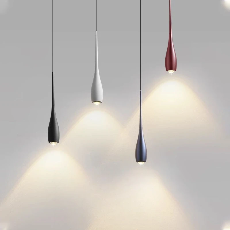 Bedside lamp Bar counter Bedroom small chandelier Creative minimalist art restaurant  water drop small meal chandelier