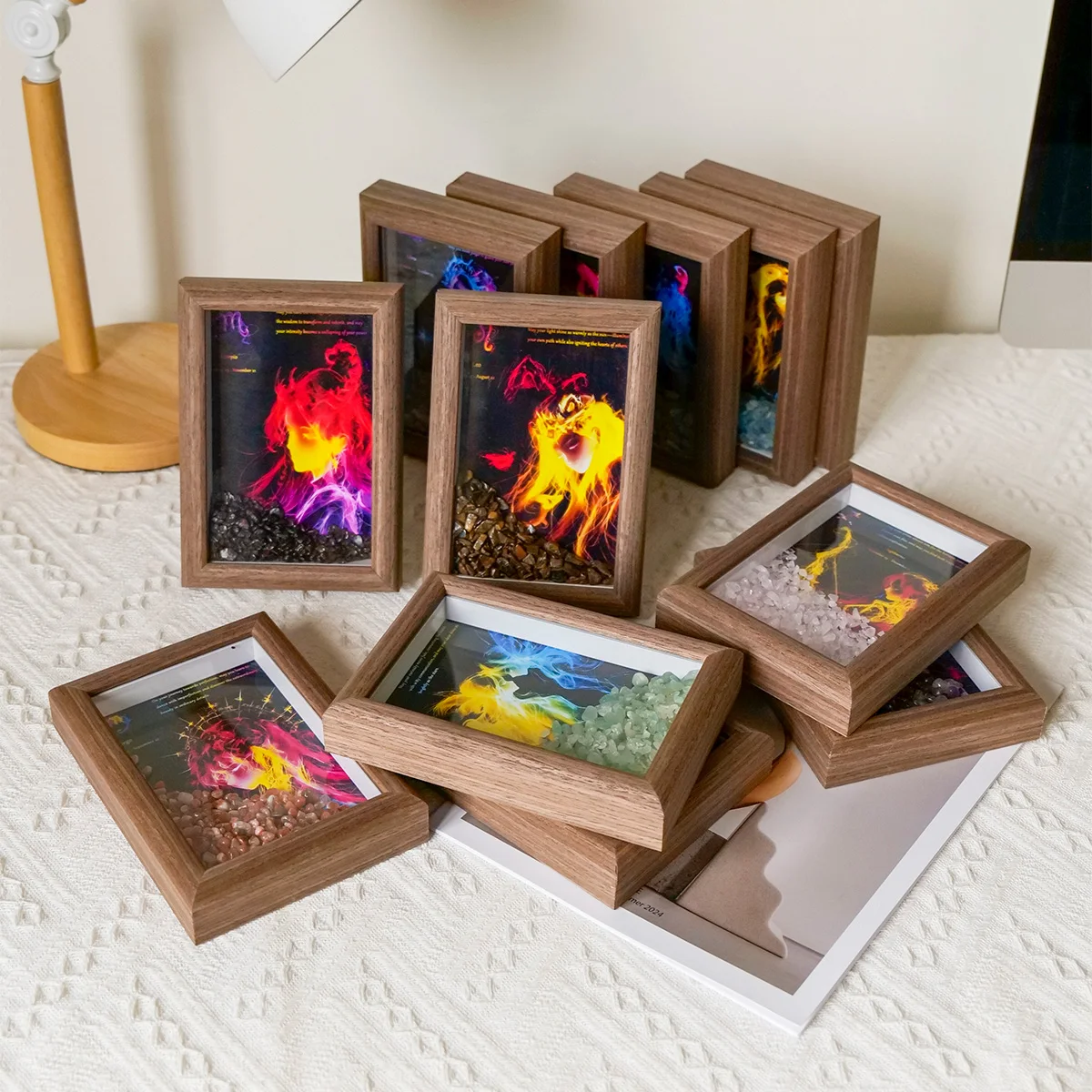 1 قطعة شفاء طبيعي الطاقة الصحية جوهرة زودياك Pixiv سبعة شقرا إطار صور ديكور المنزل سطح المكتب الديكور هدية #3