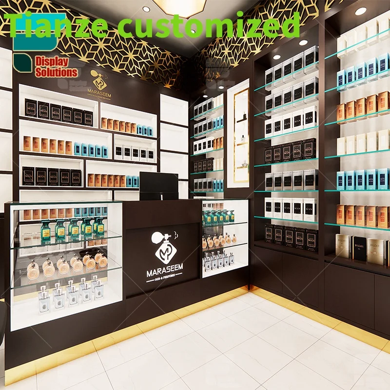 Customized-Modern Makeup Store Display Shelf Shop Interior Layout Decoration Design Customized Cosmetics Store Furniture