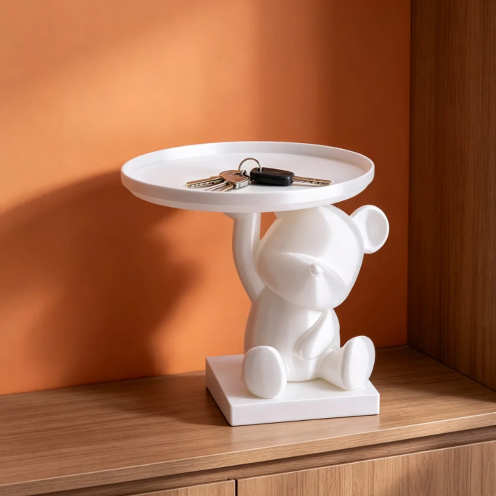 Exquisite Funny Bear Storage Tray Creative Decorations Desktop Accessory Multi-functional 3D Printing Ornaments Home Decor