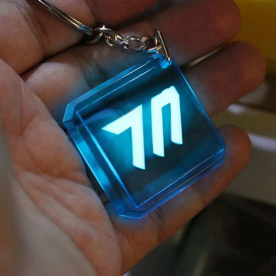 Blue Archive Key Chains GLOW in the DARK MILLENNIUM NECKLACE keychain bag Pendant FOR women men Fans