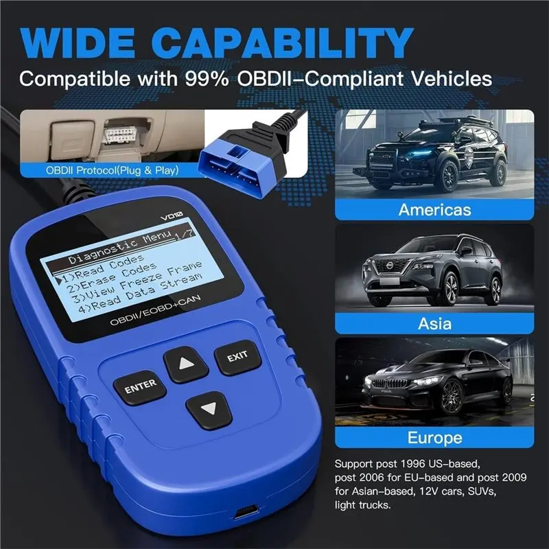 NEW HOT In Stock-VD10 OBD2 Trouble Code Scanner Supports Engine Diagnosis