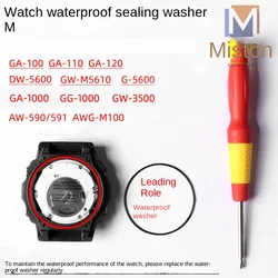 For Casio gasket back cover waterproof ring DW-5600G GW-M5610 A1000 1100 GA-100 110 GA-2100 sealing ring silicone dust ring