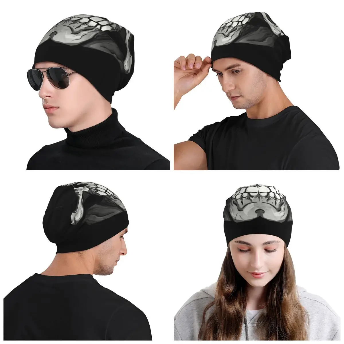 مخصص الجمجمة البديل Skullies Beanies قبعات شتاء بارد دافئ الرجال النساء الحياكة القبعات الكبار للجنسين هالوين X راي بونيه القبعات