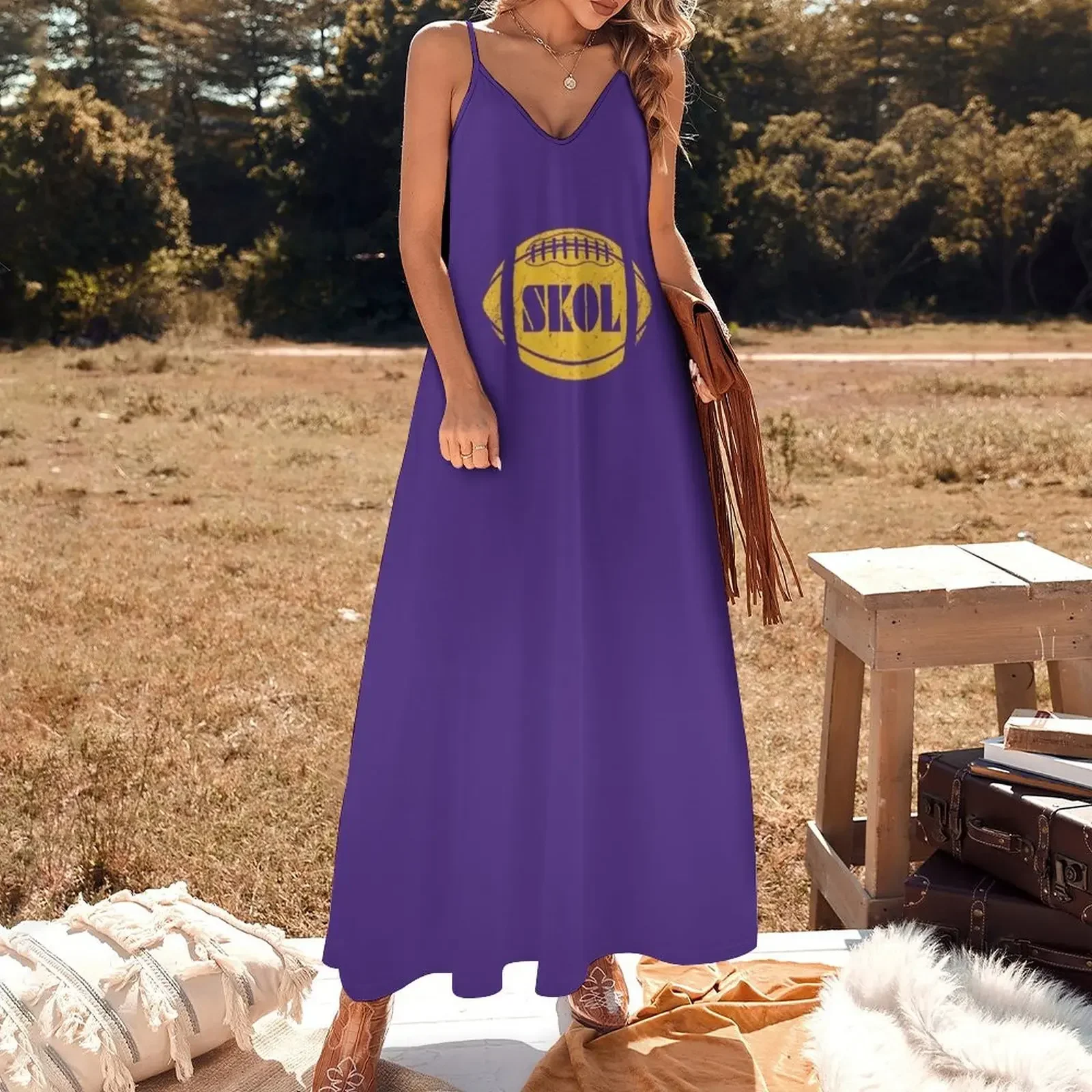 SKOL Retro Football - Purple Sleeveless Dress dresses for woman sensual sexy dress for women elegant women's sets Dress