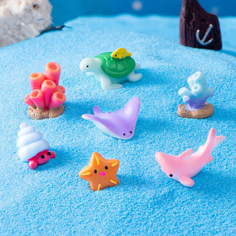 Figurines Miniatures Simulated Marine Animals Coral Micro Landscape Ornaments For Fish Tank Aquarium Decorations Accessories