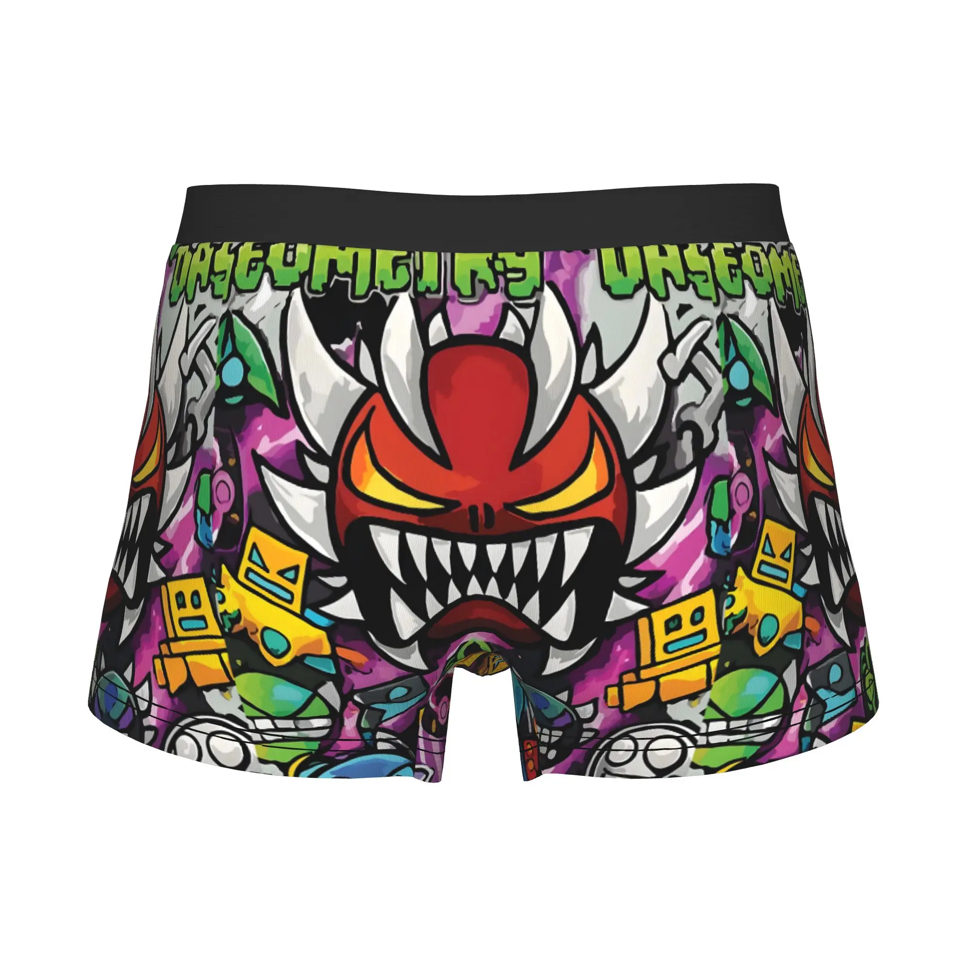Geometry Dash Demon Boxers Shorts Men  Briefs Underwear Novelty Underpants