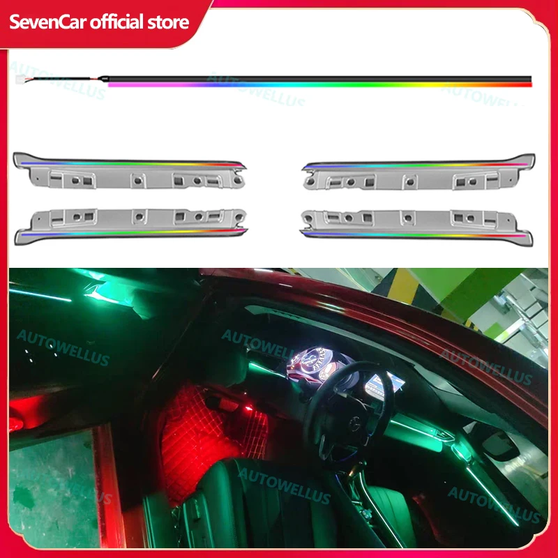 

For Mazda 6 Atenza 2020+ Interior Ambient Light - Electroplated & Carved Luminous Design Footlights