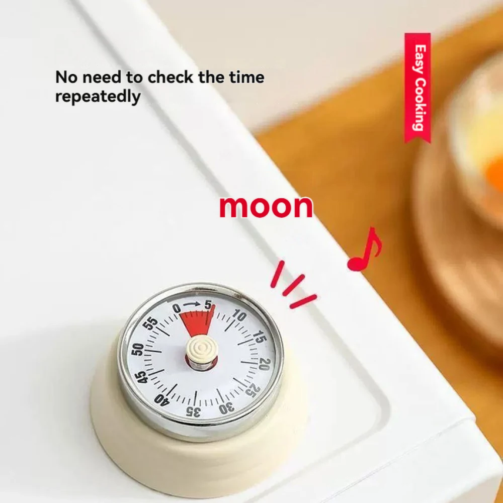 Magnetic Mount Mechanical Timer Kitchen Cooking Timer Visual Time Management Alarm Countdown Timing