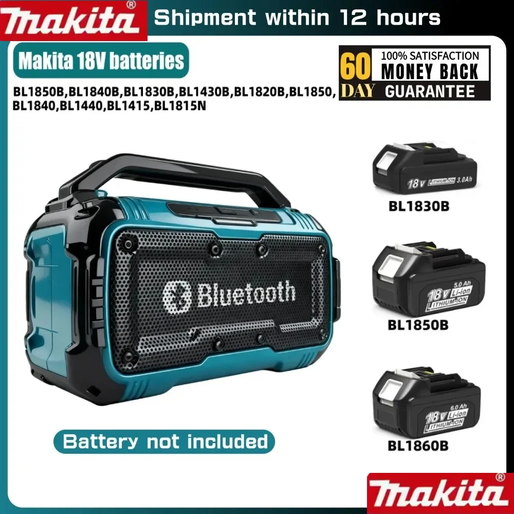 

Портативная беспроводная Bluetooth-колонка Makita с объемным звучанием, двухканальный сабвуфер, громкоговоритель