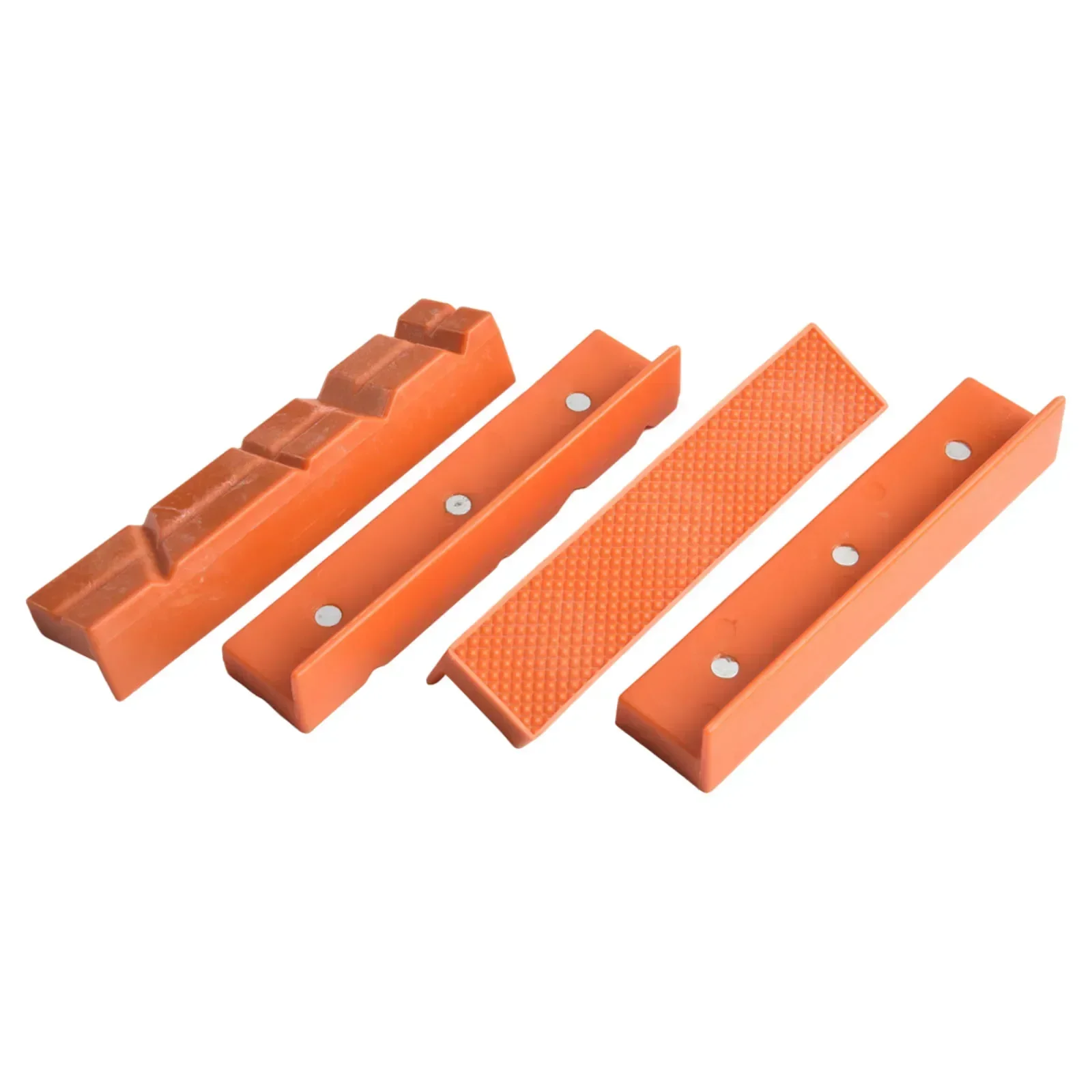 4pcs 4/5/6Inch Magnetic Soft Pad Jaw Rubber Plain Weave/V Shaped For Metal Vise Bench Machine Tools Drill Press Accessories