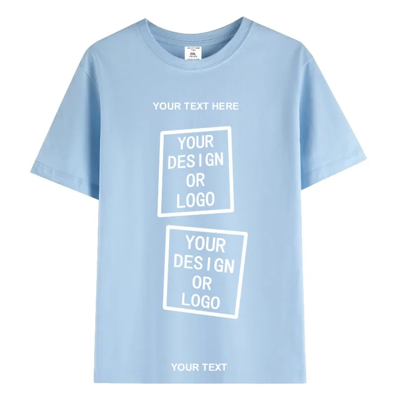 Custom Tshirt Front Back Print Professional Your Own Logo Text Photo Male Personalized Premium Gifts