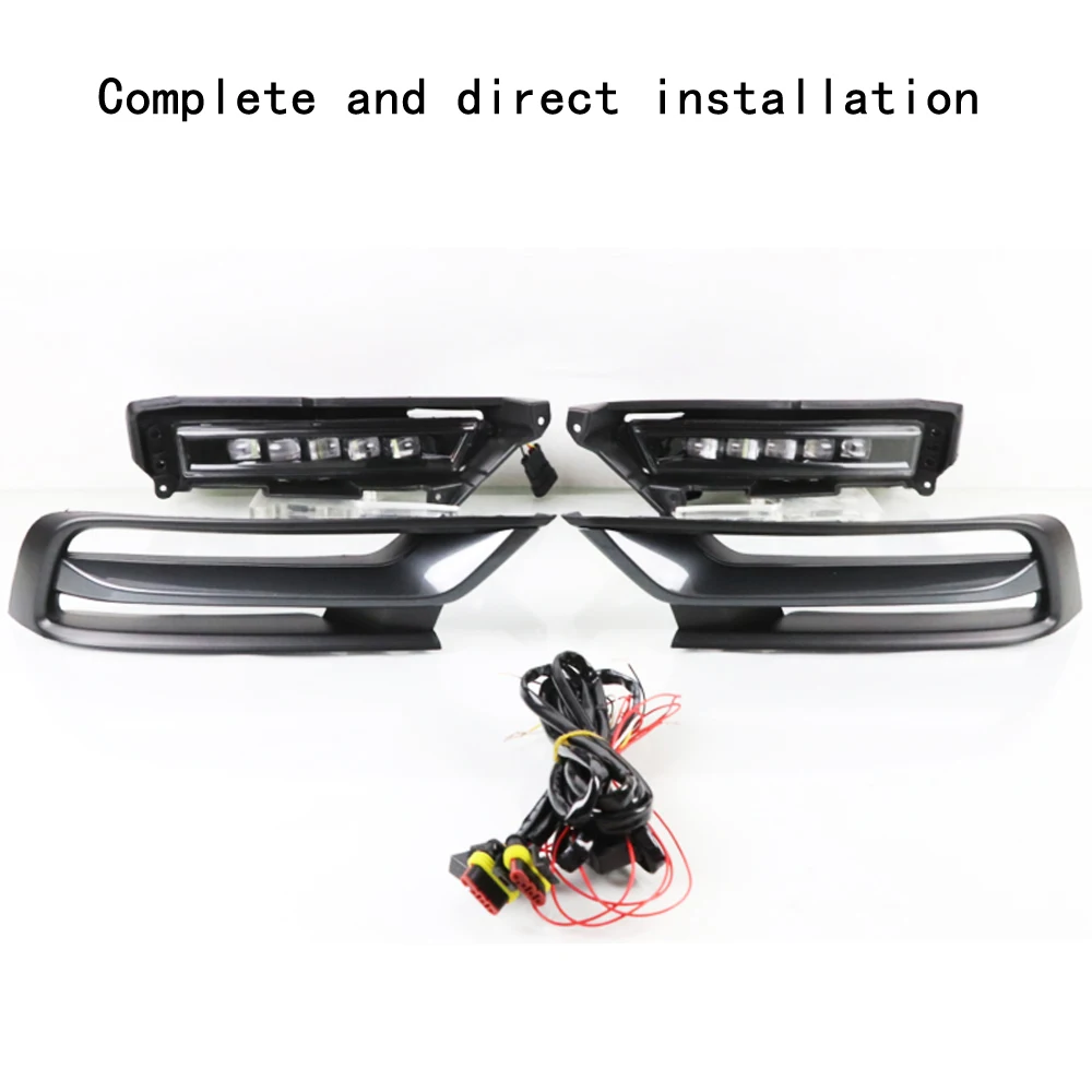 

TOYO DRL For Honda HRV HR-V Vezel 2022 2023 12V LED Car Daytime Running Light Fog Lamp With Daylight Turn Signal