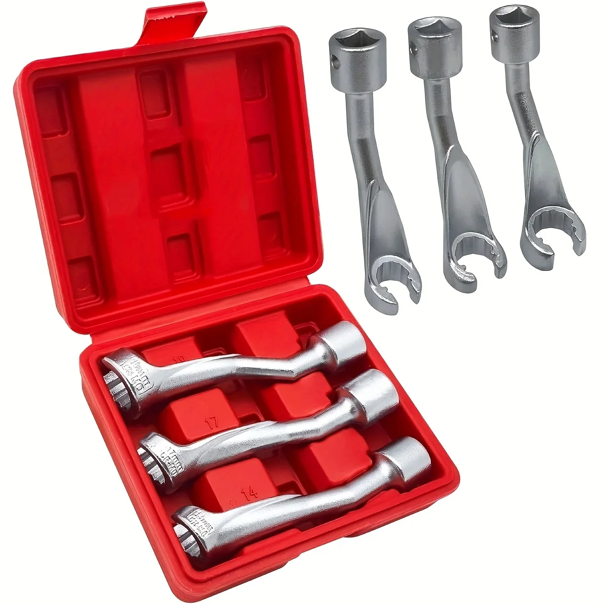 

Набор торцевых ключей для дизельных форсунок 1/2 дюйма, 12-гранный набор головок для дизельного топлива с ключами 14, 17, 19 мм, L-образный инструмент для дизельных механиков