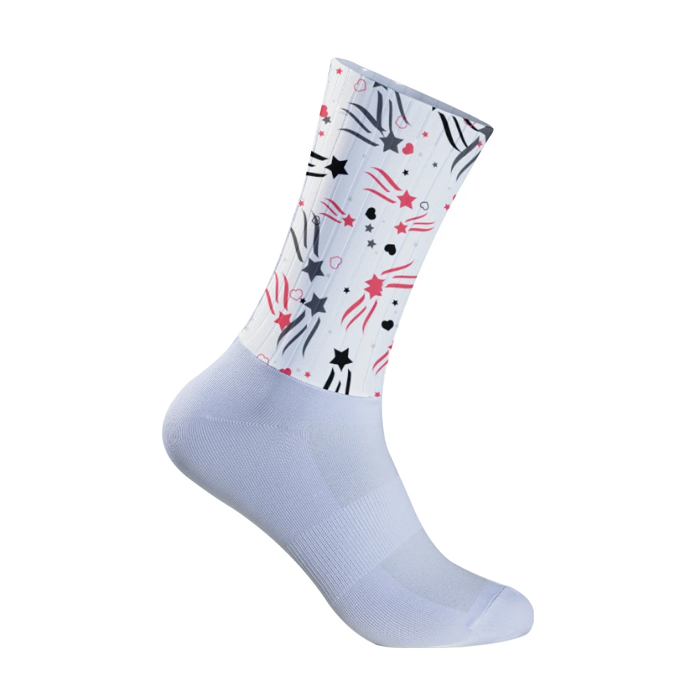

High New Quality Non-slip Silicone Cycling Socks Bicycle Racing Professional Team Aero Socks Outdoor Running Sport Socks