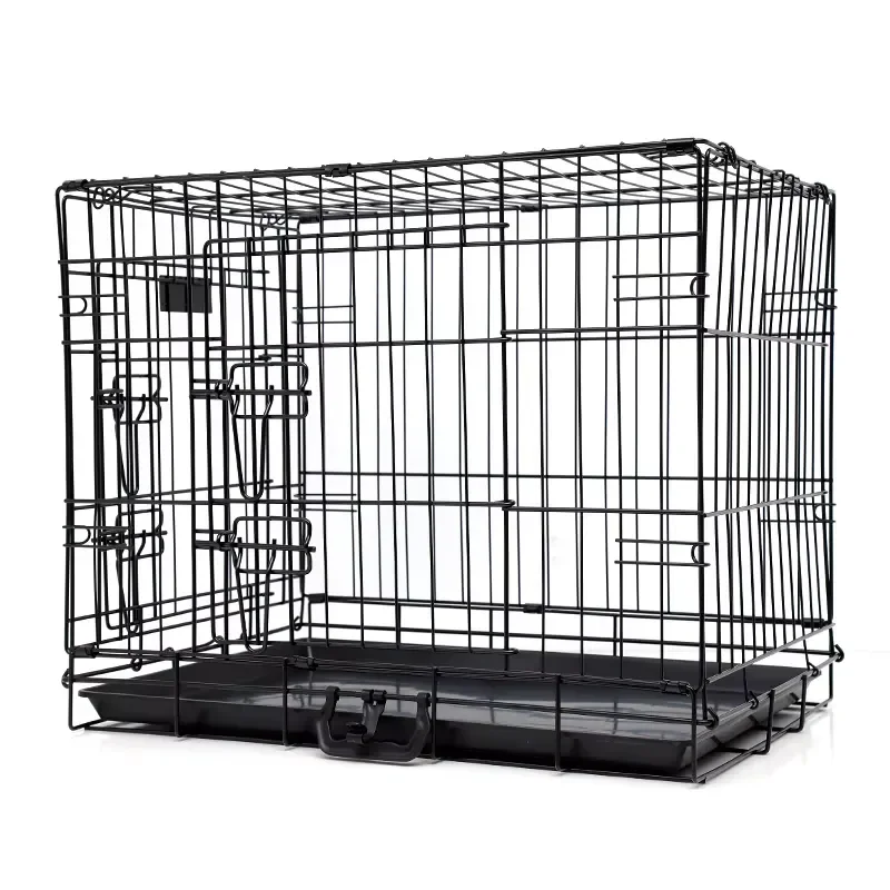 YOELLEN 2026 NEW High Quality Durable Folding Large Dog Crate for Outdoor Use Metal Reinforced Breathable Horizontal Sliding
