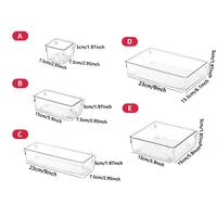 28 PCS Clear Drawer Organizers Set 4-Size Versatile Bathroom and Vanity Drawer Organizer Trays Storage Bins for Bedroom Kitchen - Image 3