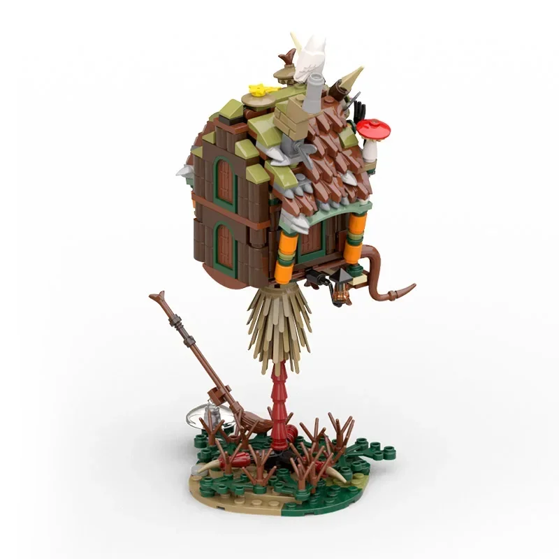 MOC Infamous Tree House สถาปัตยกรรมรุ่น Baba Yaga Hut ยาย Jaga ไก่ขา House Building Block ชุด DIY ของเล่นเด็กของขวัญ