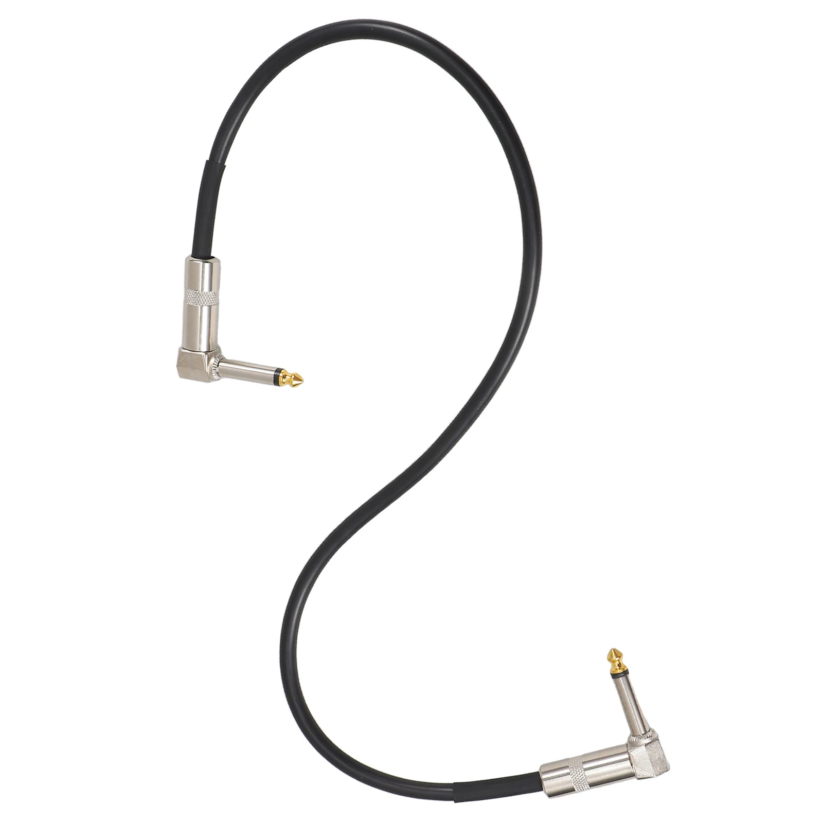 

6.35mm Guitar Audio Cable 60CM Black Metal Connector Noise Reduction Shielded Wire Bass Cables Stage Accessories