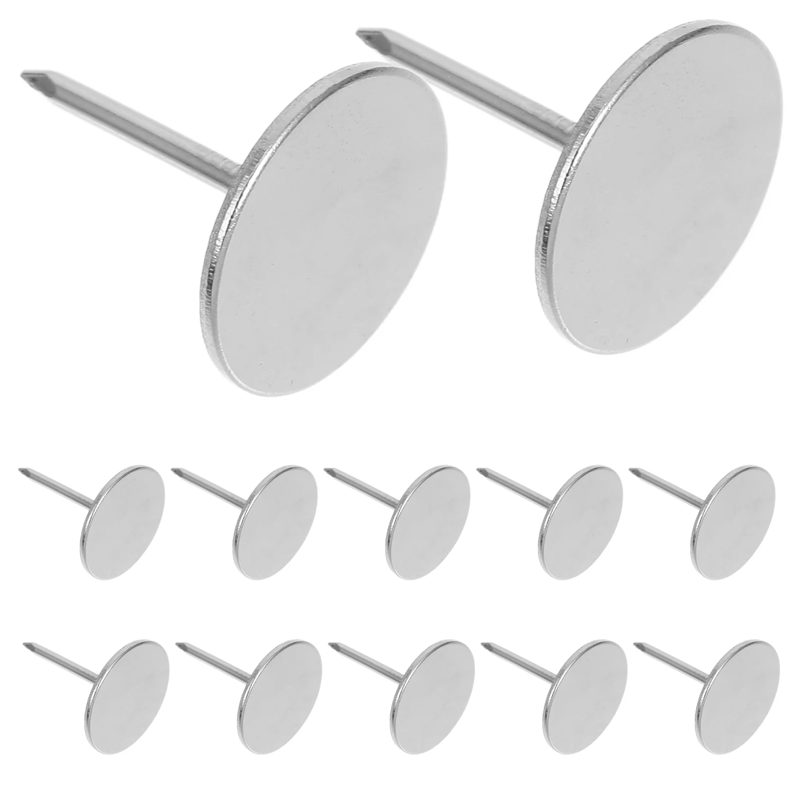 20 Pcs Flat Head Bubble Nails Couch Pin Thumb Tack Carpet Tacks Short Hair Iron