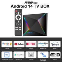 Android14 R69 Plus Tv Box Allwinner H728 WiFi 6 iPTV HD 8K Smart Octa-core ARM Cortex A55 5G Bluetooth 5.0 1000M Set Top Box