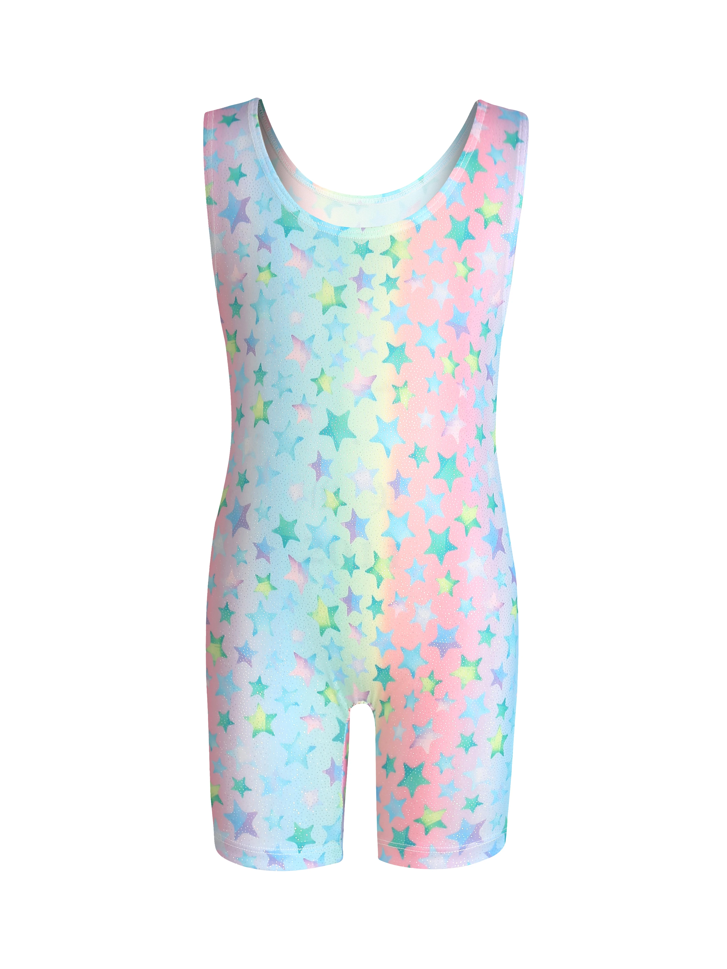 Girls Sleeveless Athletic Jumpsuit Gymnastics Practice Performance Leotards Outfit Cycling Training Wear Kids Clothes