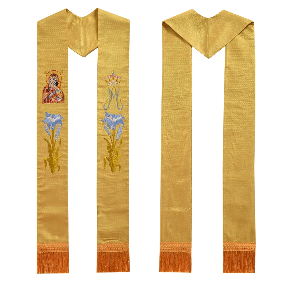 Двусторонний палантин для церковного духовенства, аксессуары для костюма священника, шарф