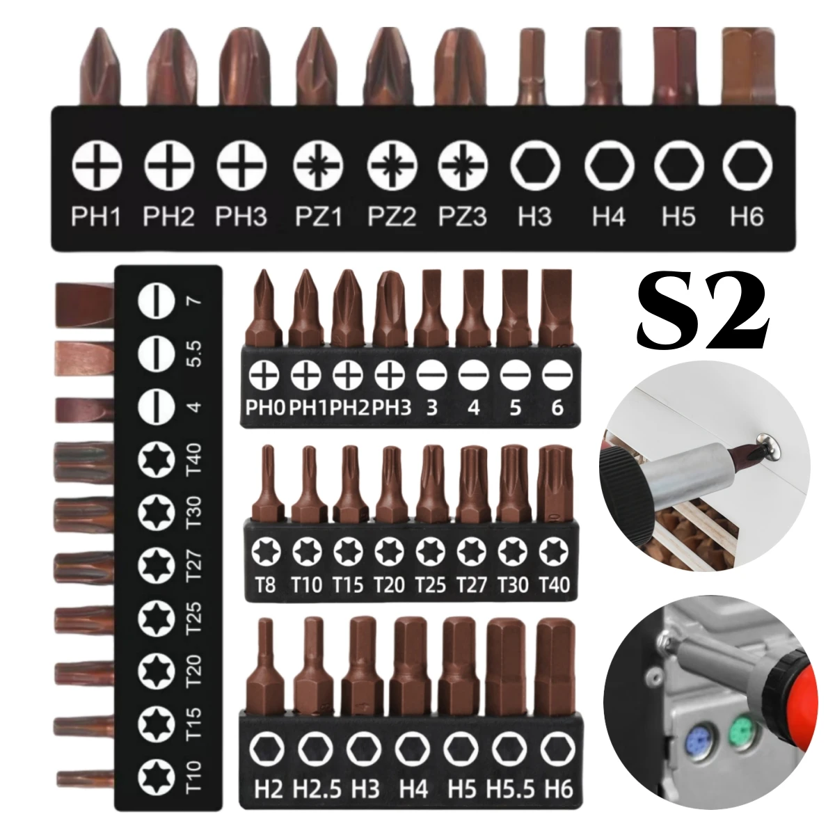 Schraubendreher-Steckschlüsselsatz, 25 mm, S2, Elektroschrauber-Kopfsatz, Pflaumenblüte, sechseckiger Kreuzschraubendreher, Reparatur-Werkzeug-Set