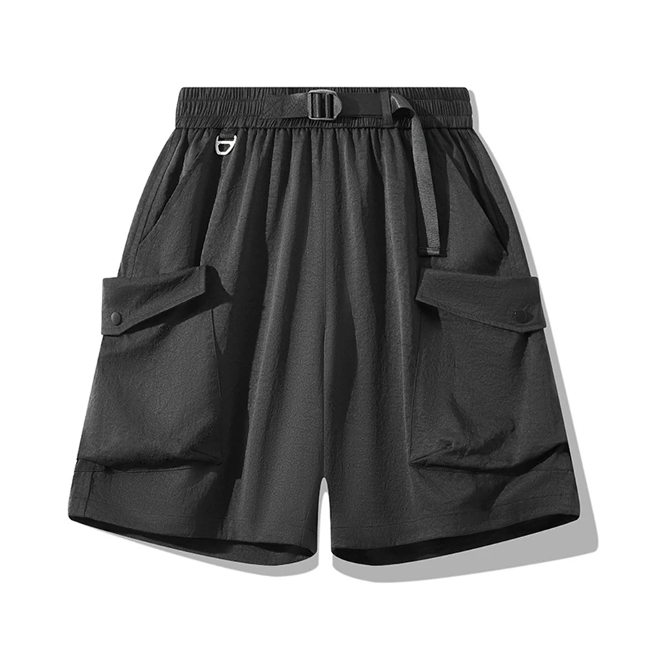 8XL Plus Size Cargo Shorts Men Summer Shorts Fashion Casual Multiple Pockets Short Pants Elastic Waist Male Big Size 8XL