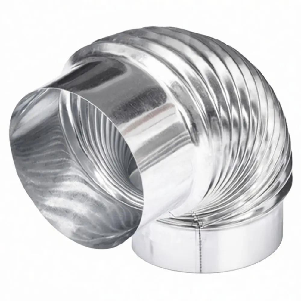 Stainless Steel Chimney Tee Pipe Exhaust Vent Connector Ducting For Wood Burning Kitchen Stove Boiler Heating Tools