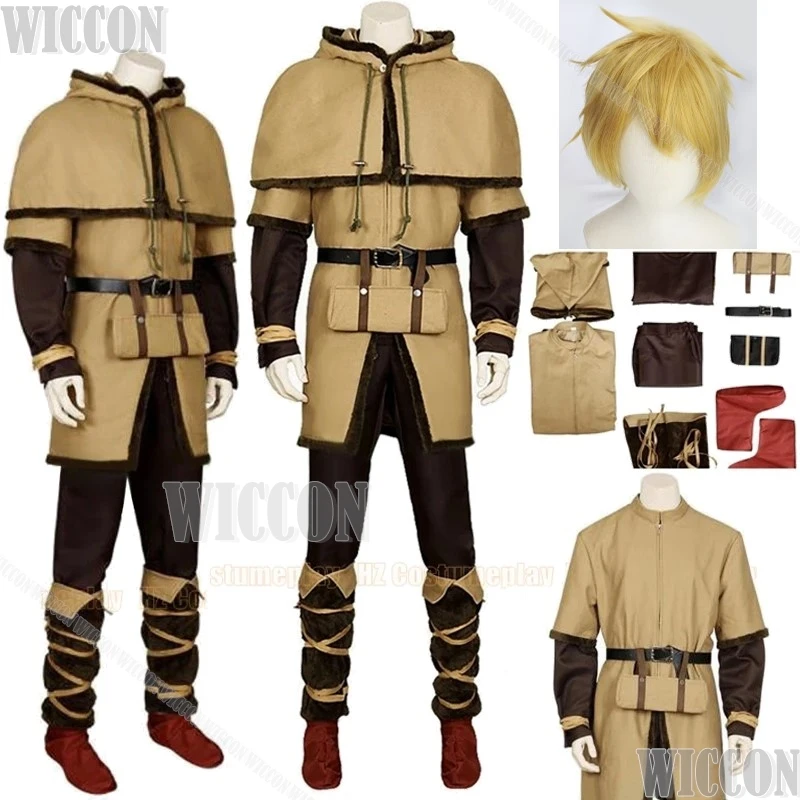 

Vinland Thorfinn Anime Thordarson Karlsefni Saga Cosplay Viking Warrior Brown Suit Blond Wig Man Halloween Navidad Carnival