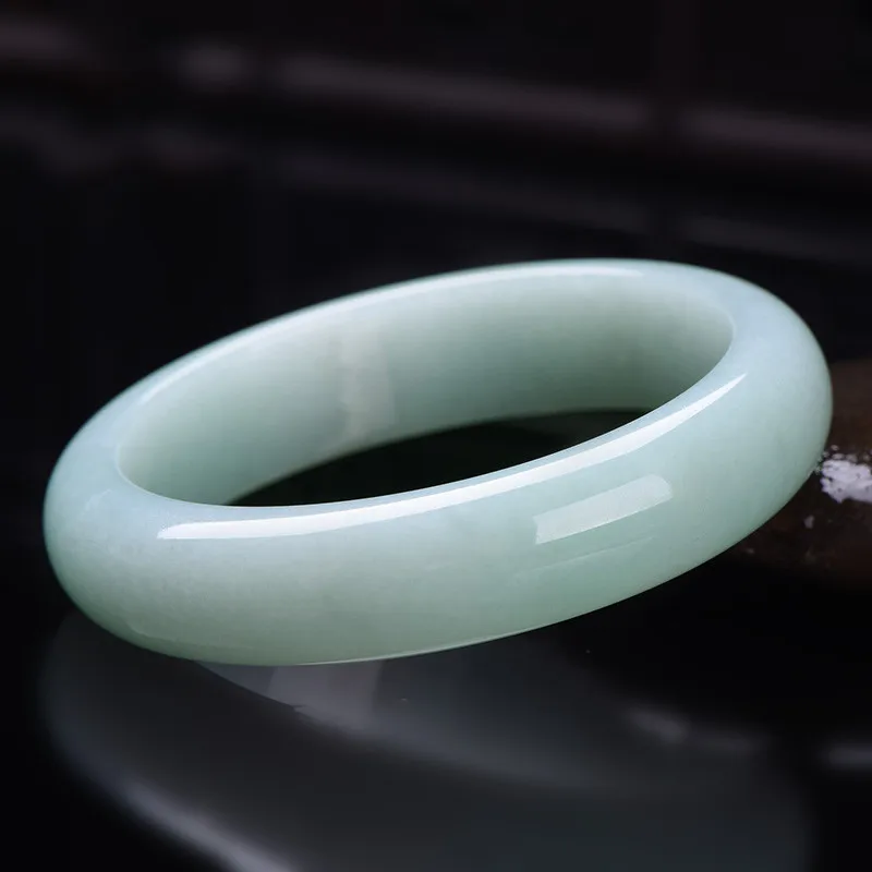 Natural Myanmar light green jadeite bangle handcarved jade bangle real jade bracelets natural jade stone for women men