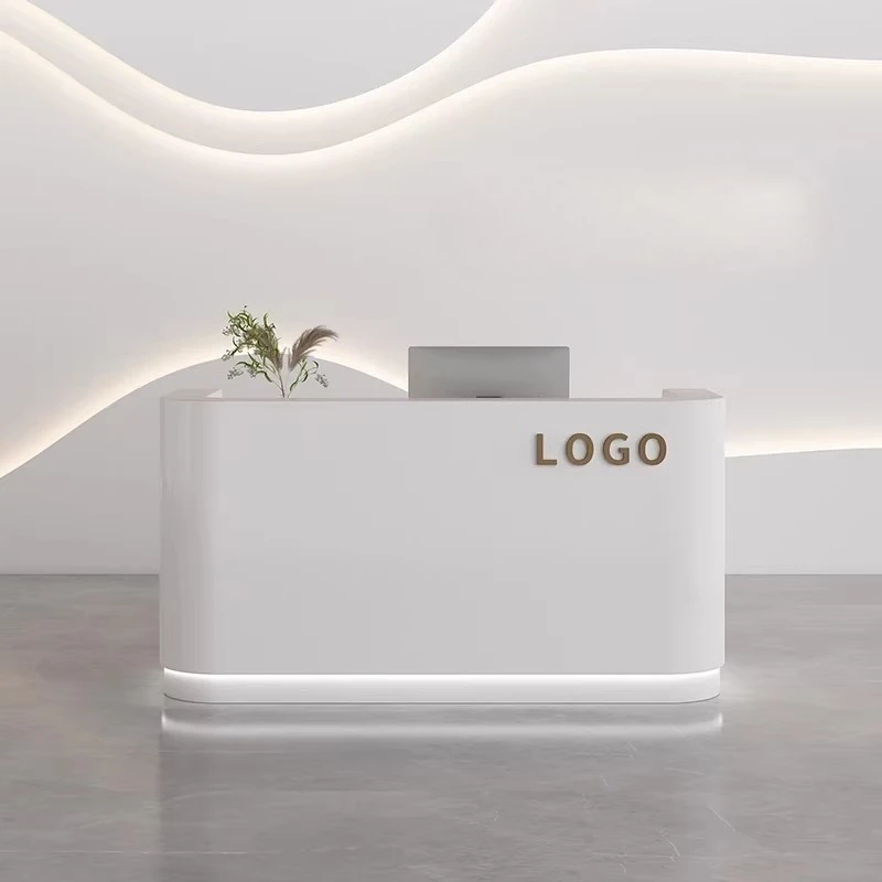 

Emfangs Long Reception Desk Luxurious Modern Tiend Catheter Lamps Reception Desk Adapted Cafe Muebles Reception Furniture