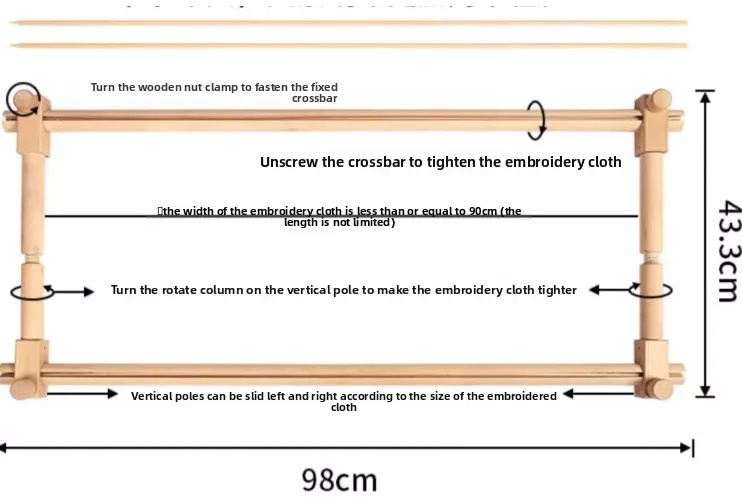 Assisted Embroidery Shelf Handheld Portable Fixed Bracket Embroidery Frame Adjustable Beech Bandage Cross Stitch Tools