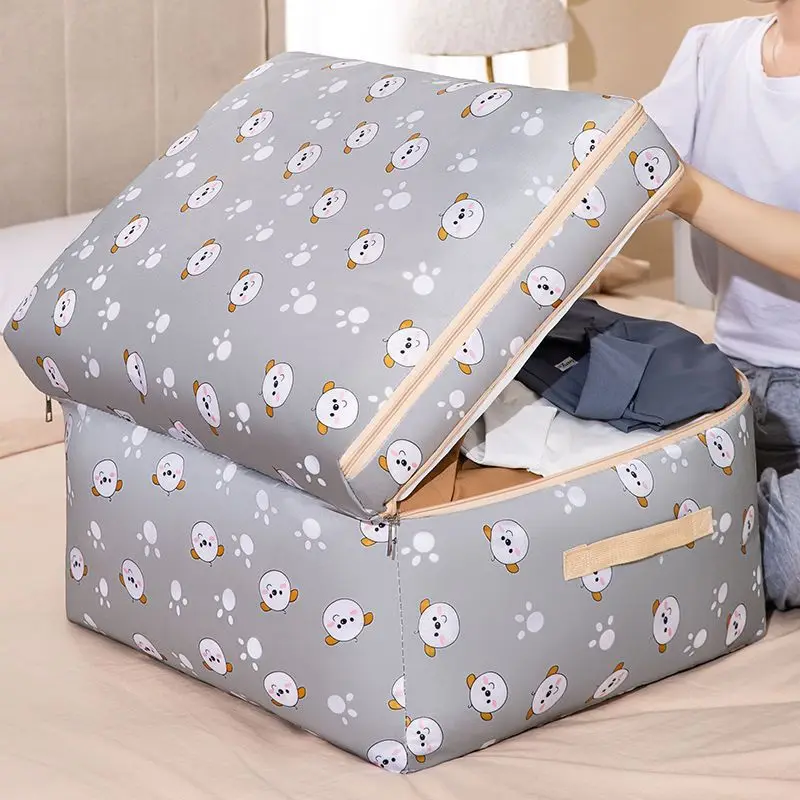 2 Layer Quilt Pillow Storage Bag Water-proof Wardrobe Clothes Sheets Organizer Bag Large Capacity Jeans Sweater Bag Foldable