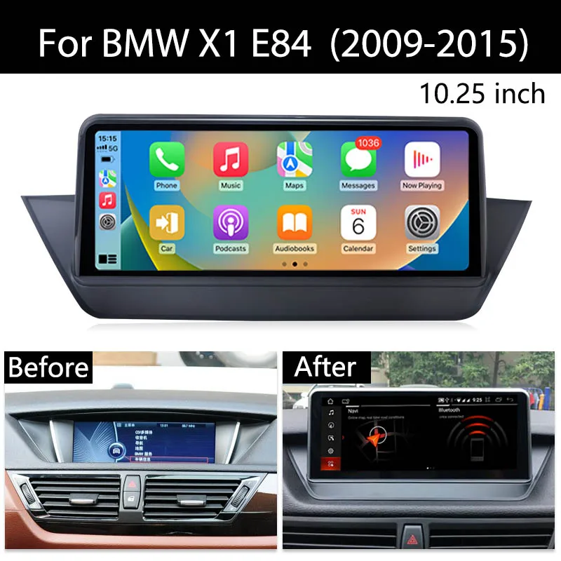 10.25 inch Car radio For BMW X1 E84 2009-2015 CIC 2 Din Android 12 Wireless CarPlay Android Auto Multimedia Player Car Stereo