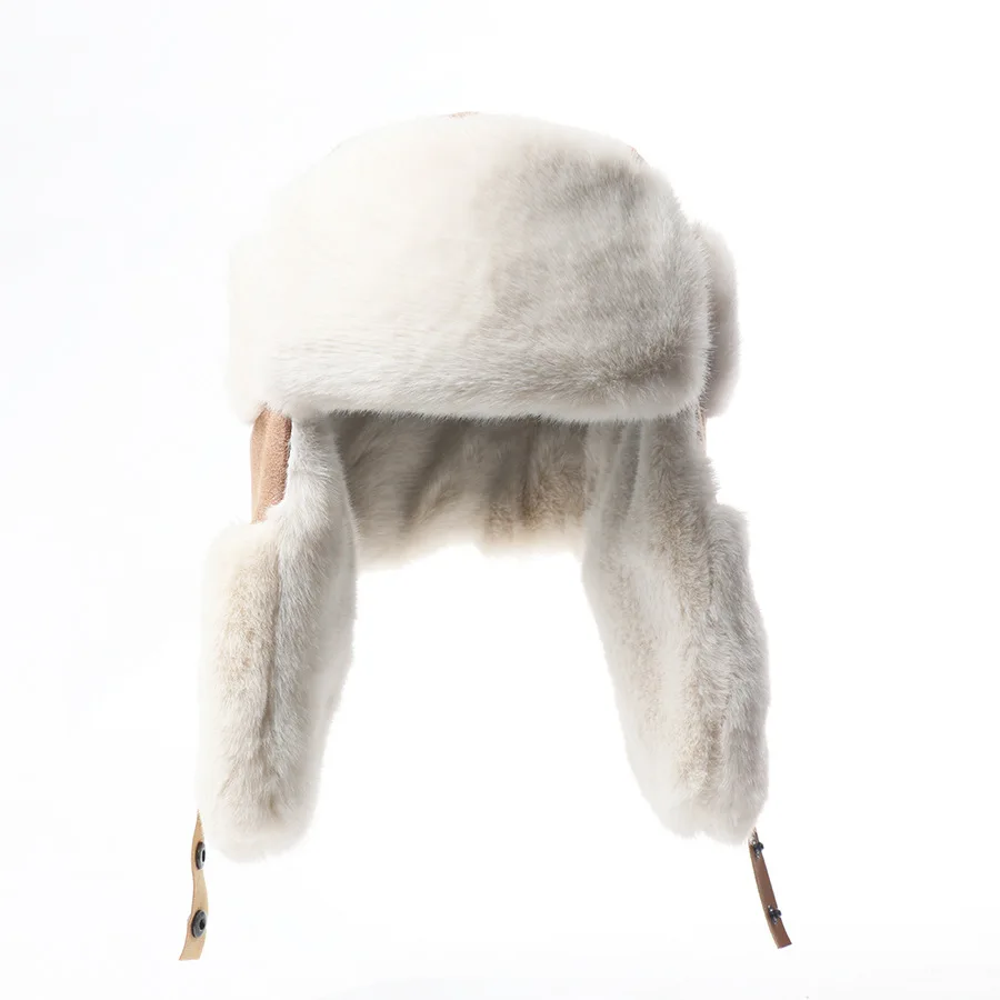 Faux Fur Earflap Ushanka Winter Hat, Thick Fleece Lined Wind‑Resistant Cold‑Proof Unisex Cap
