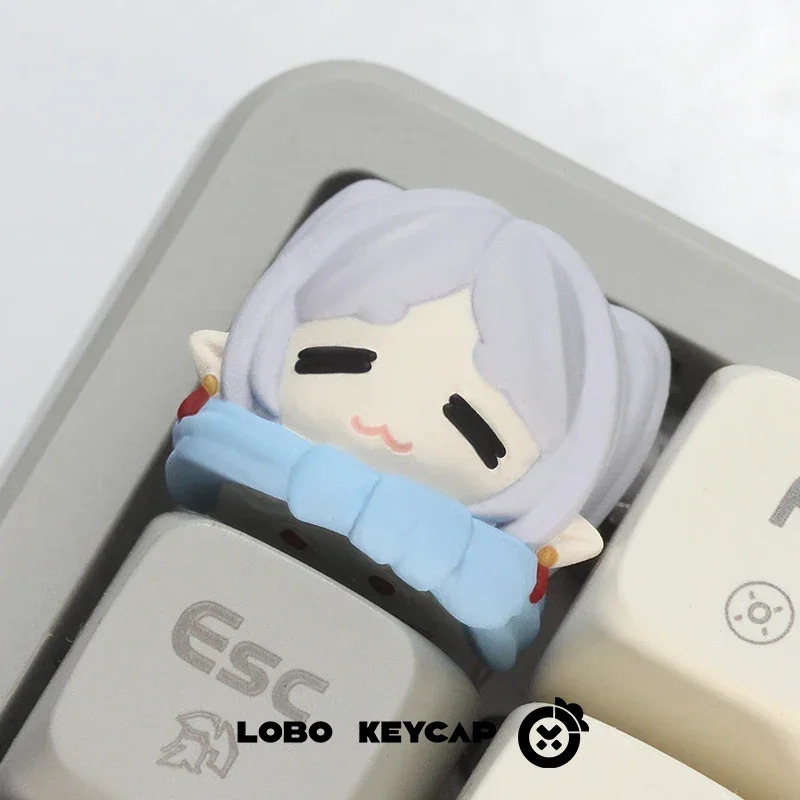 Cute Anime Keycaps Custom Resin Original Design Cartoon Point Key Capfor Mx Cherry Gateron Switch Mechanical Keyboard Accessory