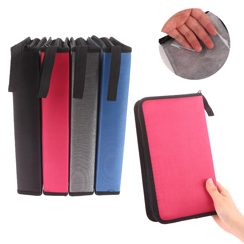 Carry Box Handbag With Zipper Album Organizer 80-Sheets Car CD Case Disc Dvd Storage Bag Sleeves Holder Case