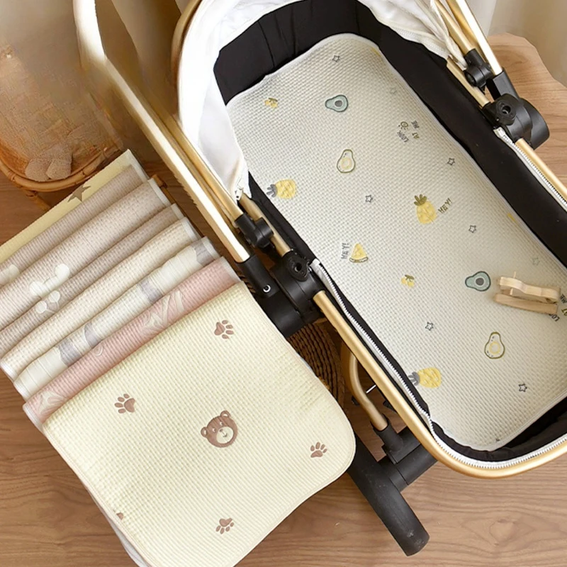 

Ultra Soft Cotton Stroller Pad Universal Baby Carriage Seat Cushion for All Seasons High Chair Rocker Mat Machine Washable