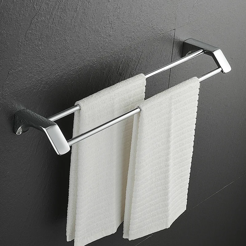 Bathroom Towel Rack Stainless Steel Single Pole Double Pole Wall Mounted Hotel Bathroom Towel Rack