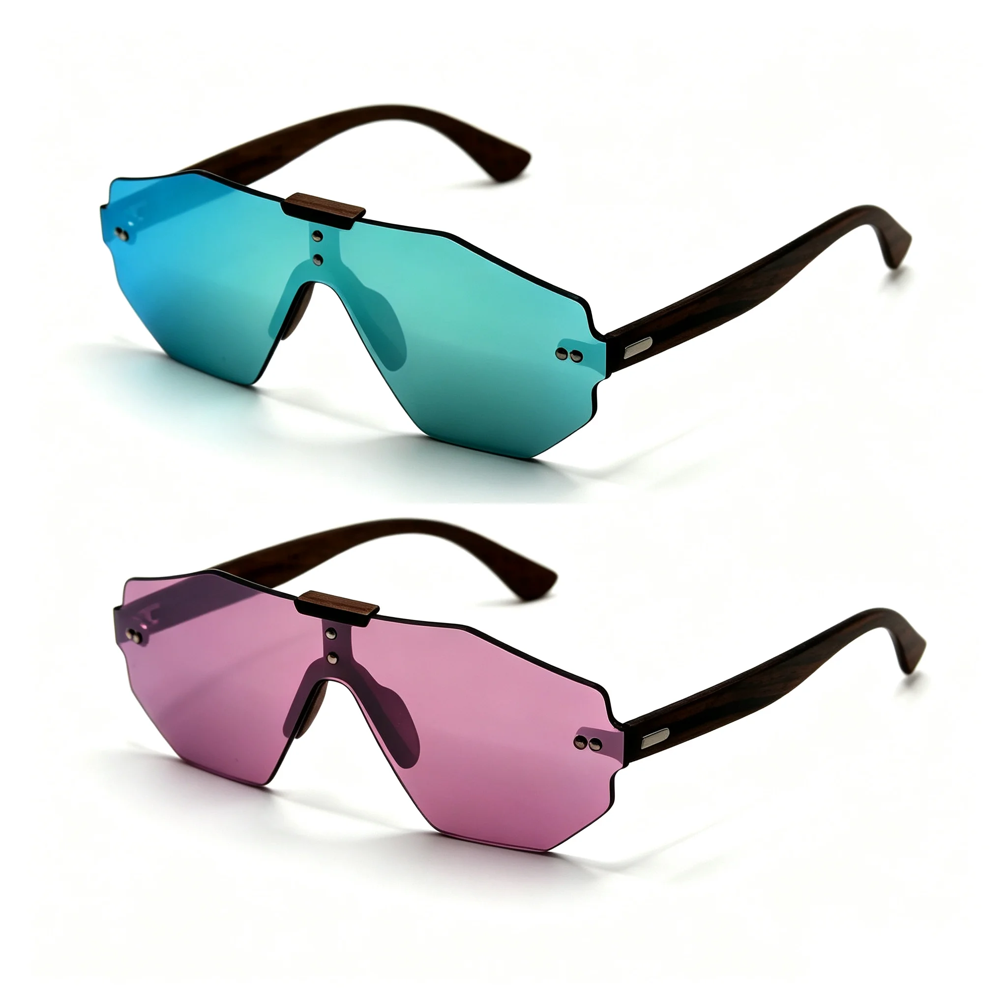 Retro Wooden Frame Sunglasses UV400 Polarized Sun Glasses Natural Wood Temple Fashion Eyewear for Beach Party Daily Wear