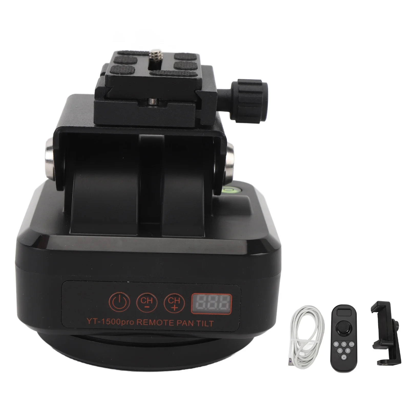 

Motorized Rotating Panoramic Head Sturdy 2.4G Type C Charging Remote Control Pan Tilt Head with Remote Control for Cameras