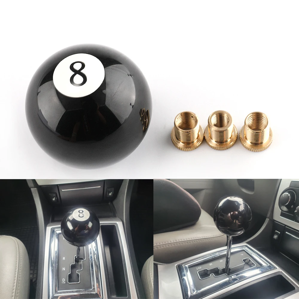 Universal Car Gear Shift Knob Balck 8 Eight Billiards Ball Acrylic Manual Transmission Gear Stick Shifter Head Auto Lever Knob